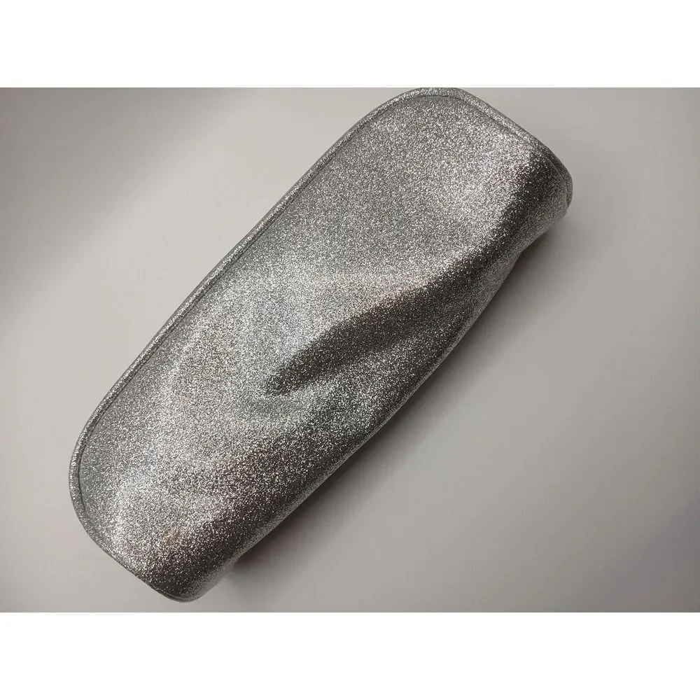 Morphe Makeup Bag Sparkly Silver Glitter Pouch Toiletry Bag Cosmetic Bag